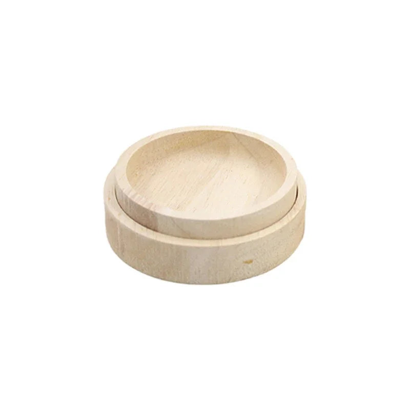 Smooth Wooden Small Animal Feeding Bowl