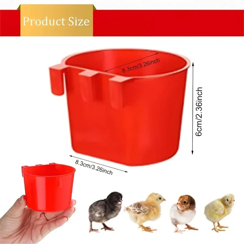 Hanging Feeder Cups for Poultry with Hook
