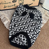 Knitted Cotton Dog Sweater with Letter Pattern