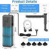 3-in-1 Silent Aquarium Filter with Wave Maker and Oxygenation