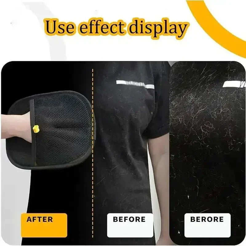 Reusable Double-Sided Pet Hair Removal Gloves