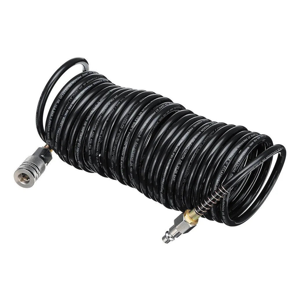25 FT Heavy-Duty Air Compressor Hose with Quick-Coupler