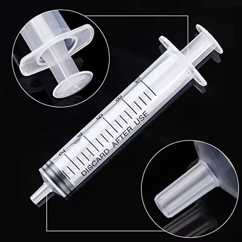 10ml Plastic Syringe for Liquid Measurement & Dispensing (Pack of 10)