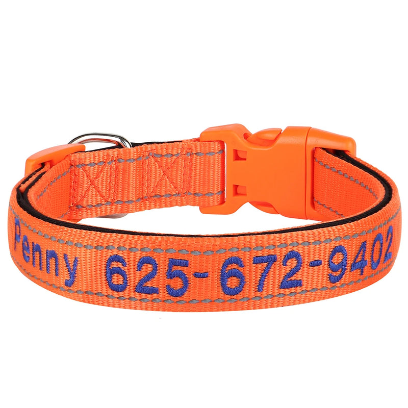 Personalisierte bestickte Nylon-Hundehalsband
