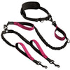 Hands-Free Double Dog Leash for Two Dogs – Padded Handles & Reflective Stitching for Medium and Large Breeds