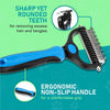 Brosse de toilettage anti-démêlage à double face pour animaux