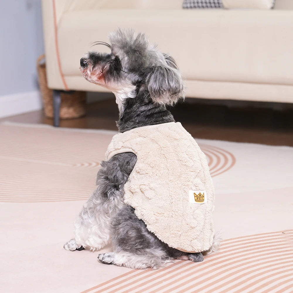 Cozy Fleece Dog Sweater for Small & Medium Breeds