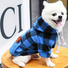 Plaid Fleece Pet Hoodie with Zipper Pocket