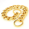 Polished Stainless Steel Slip Chain Dog Collar for Training and Walking