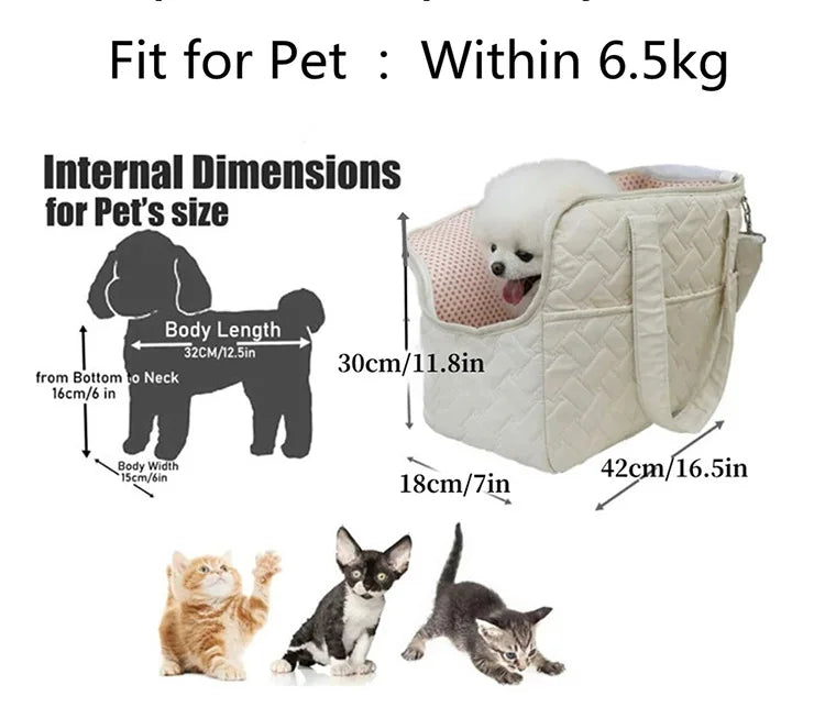 Breathable Travel Pet Carrier Bag for Small Dogs and Cats