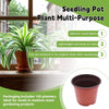 Plastic Plant Nursery Pots with Drainage Holes (Set of 10)