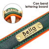 Personalisierte gepolsterte Leder-Hundehalsband mit graviertem Namensschild
