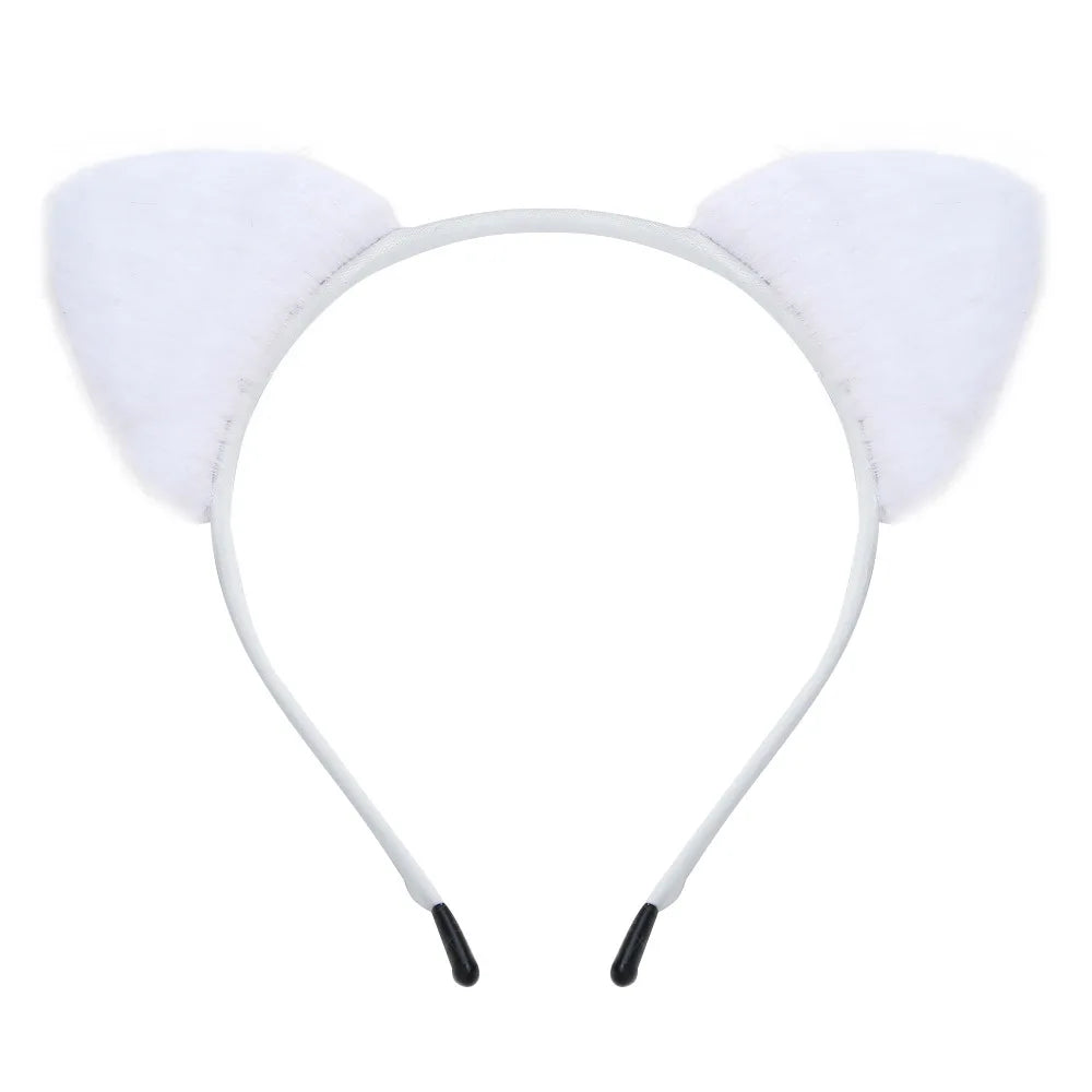 Furry Cat Ears Headband for Cosplay and Parties