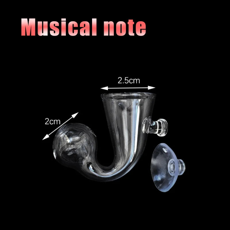A clear glass tube shaped like a J-hook, used as a CO2 drop checker for aquariums.