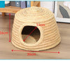 Handwoven Natural Straw Rabbit Grass Mat for Small Pets