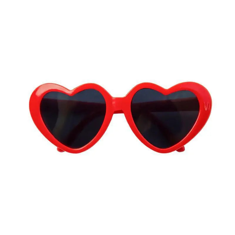 Fashion Pet Sunglasses with Heart-Shaped Jewelry Accents for Dogs & Cats