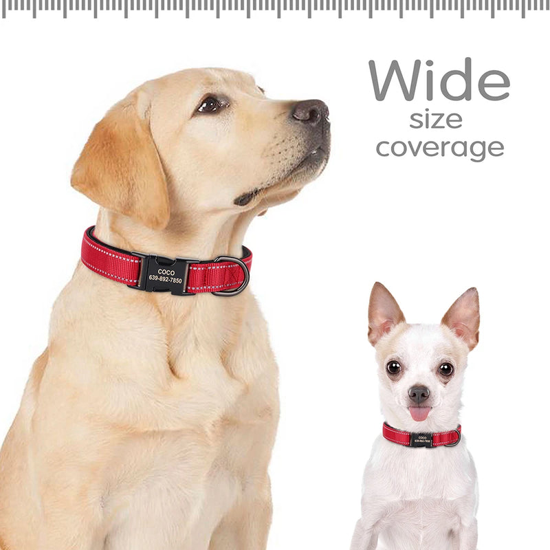 Reflektierendes personalisiertes Hundehalsband mit graviertem Anhänger