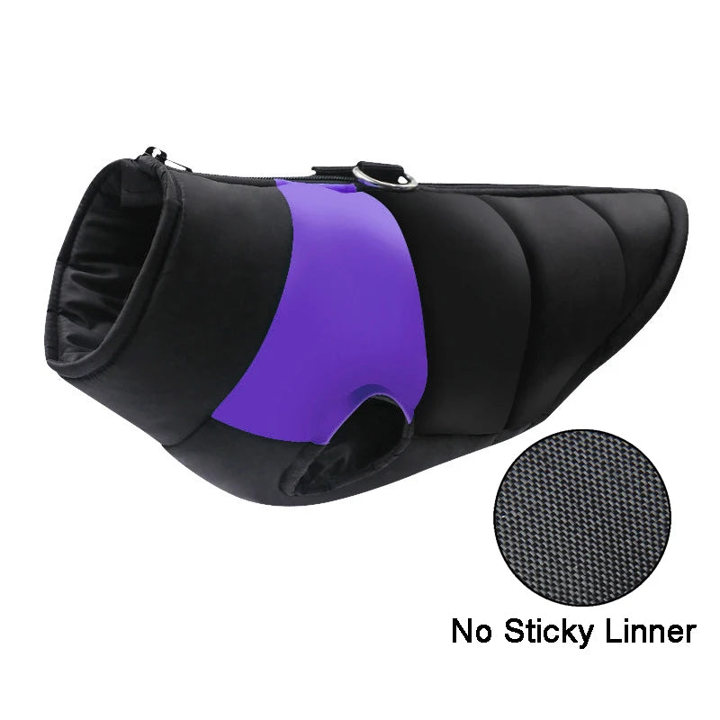 Chaleco impermeable acolchado para perro