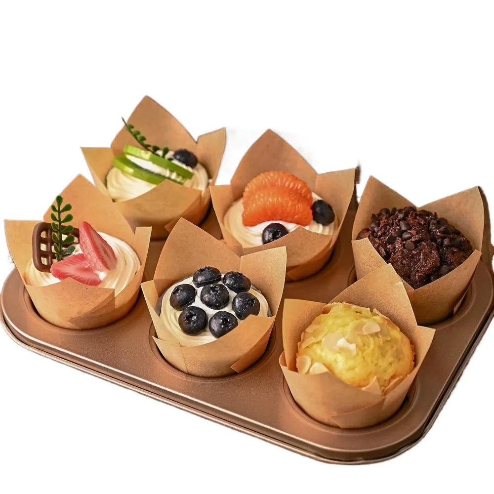 Natural Unbleached Tulip Cupcake Liners (100-Pack)
