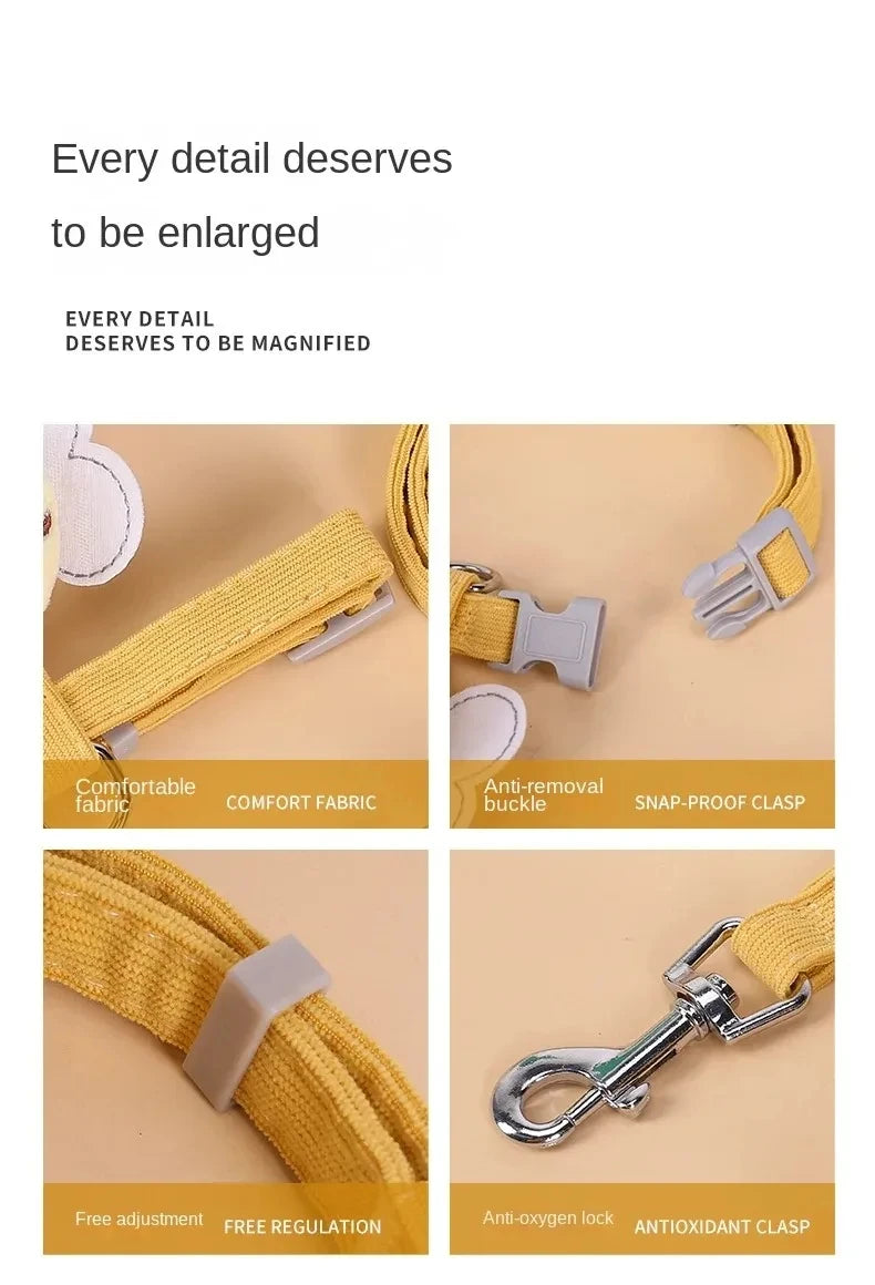 Breathable Mesh Cat & Small Dog Harness with Leash