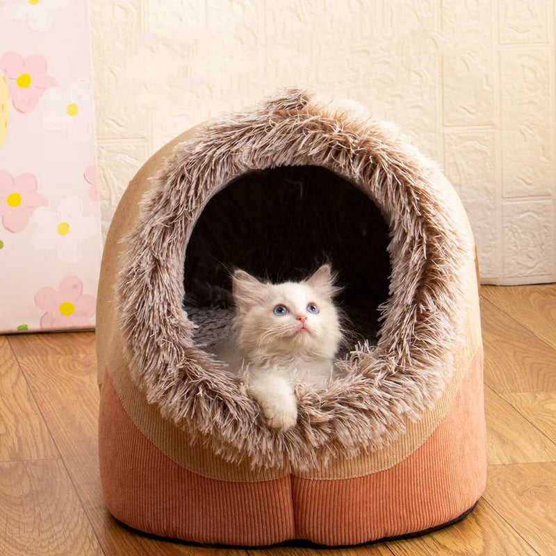 Niche Douillette Rayée pour Animaux