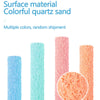 Colored Quartz Sand Bird Perch with Natural Wood Base