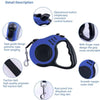 Automatic retractable dog leash with operational buttons and a nylon tape guide design