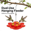 2-in-1 Hummingbird Feeder with Suction Cup & Hanging Design