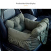 Dog Car Seat with Safety Belt – Non-Slip, Washable Travel Bed for Small Dogs