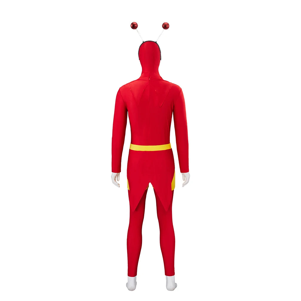 El Chapulín Colorado Cosplay Jumpsuit with Antennae