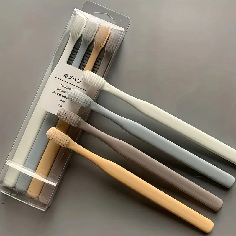 Soft Bristle Travel Toothbrush Set of 4