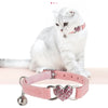 Heart-Shaped Velvet Cat Collar with Bell