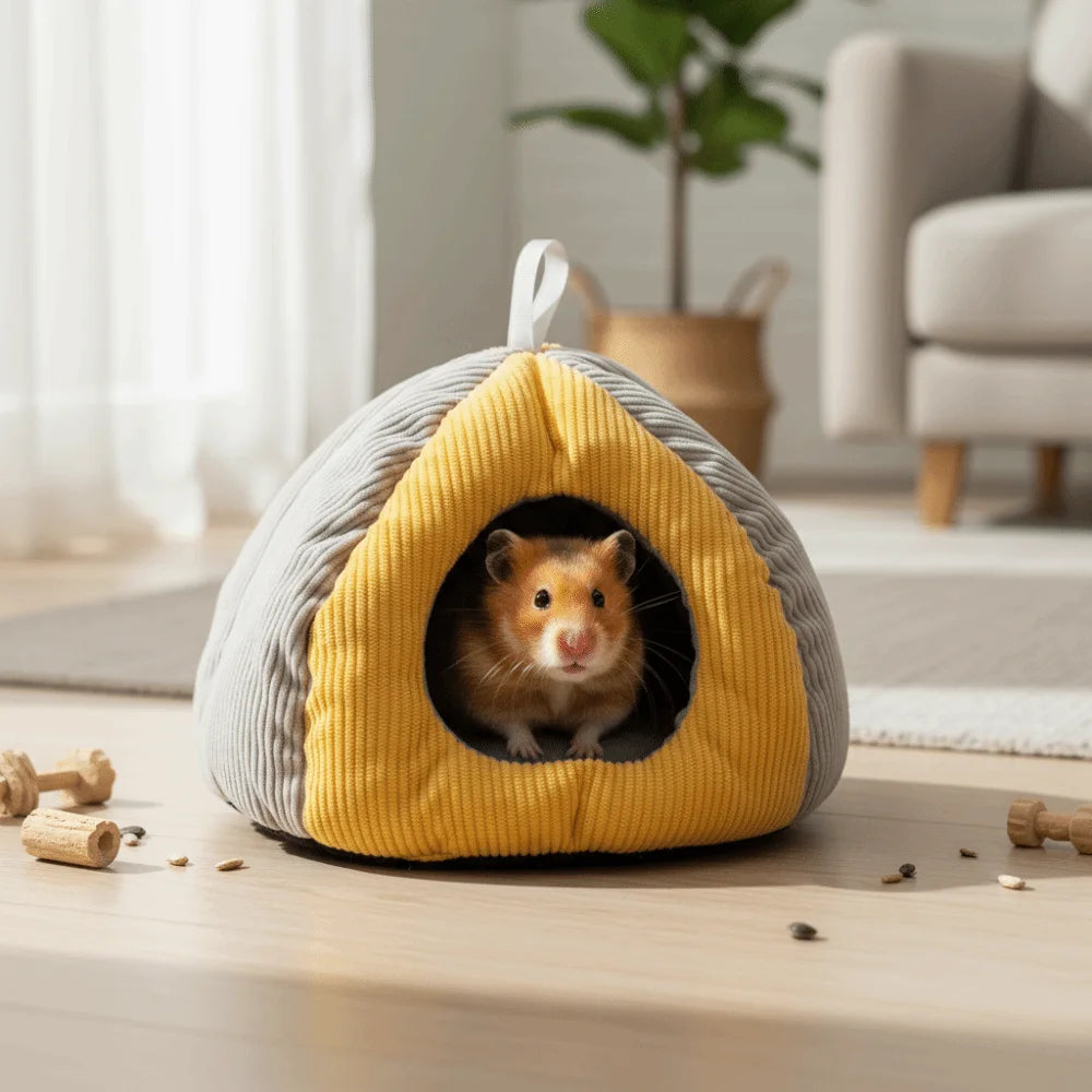 Cozy Plush Hanging Nest Bed for Small Pets