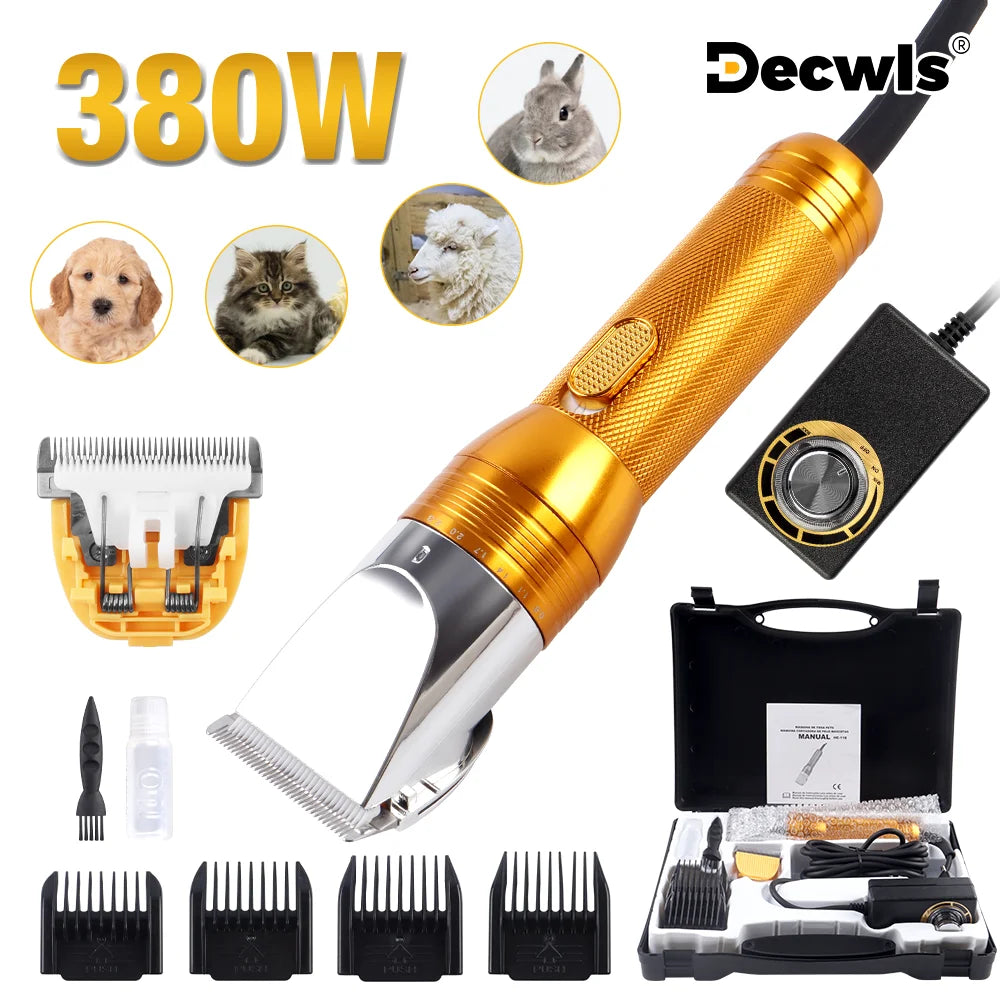 12V Professional Electric Pet Grooming Clippers for Cats, Dogs, and Rabbits