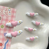Heart-Shaped Mini Wing Pet Hair Clips - Set of 4