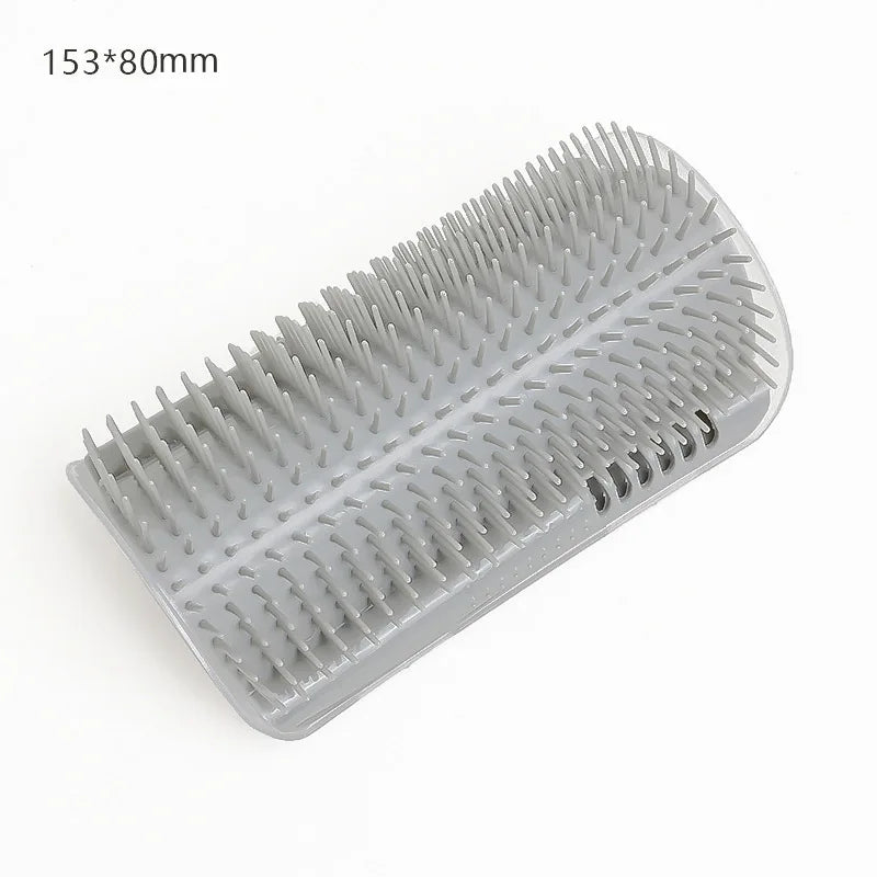 A gray silicone massage brush with numerous prongs used for hair removal.