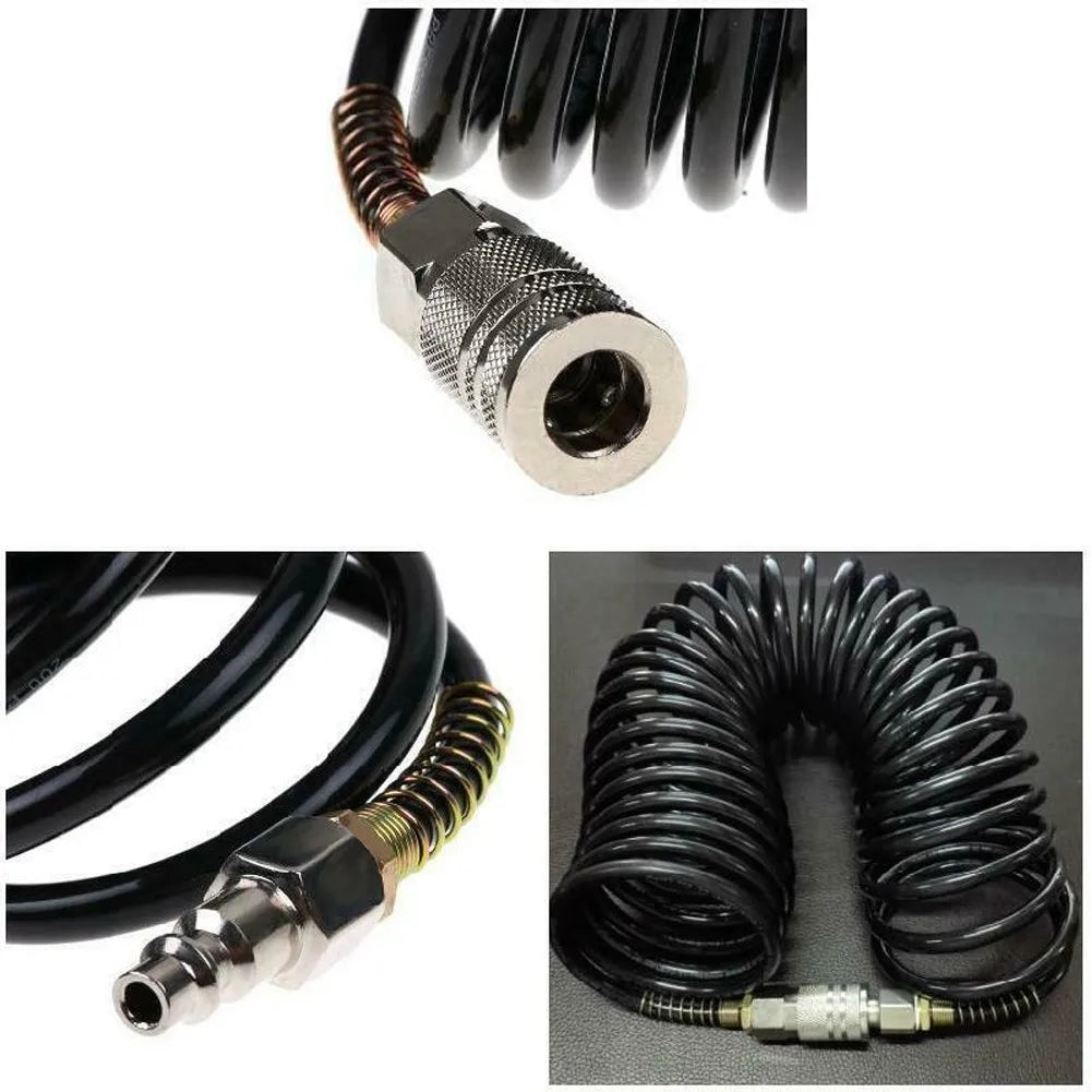 25 FT Heavy-Duty Air Compressor Hose with Quick-Coupler