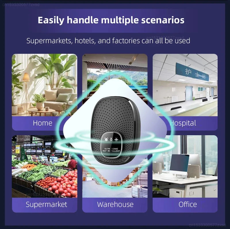 Rechargeable Ultrasonic Rodent Repeller for Home and Bedroom