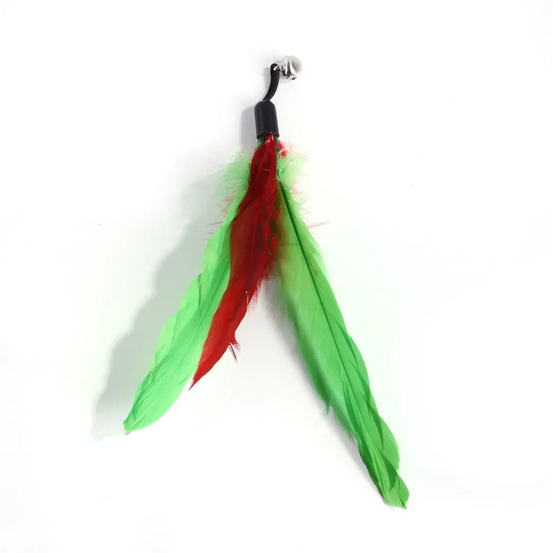 Interactive Cat Feather Toy with Bell
