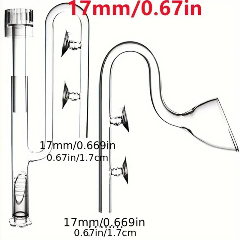 Pipe à lily en verre transparent pour la circulation de l'eau