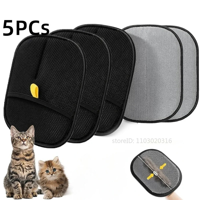 Double-Sided Pet Hair Removal Gloves - Grooming Mitts (1-5 pcs)
