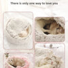 Lit Semi-Ouvert en Peluche pour Chats et Chiens