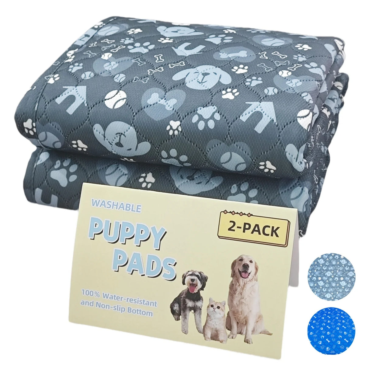 Reusable Absorbent & Leak-Proof Dog Pee Pads (2-Pack)