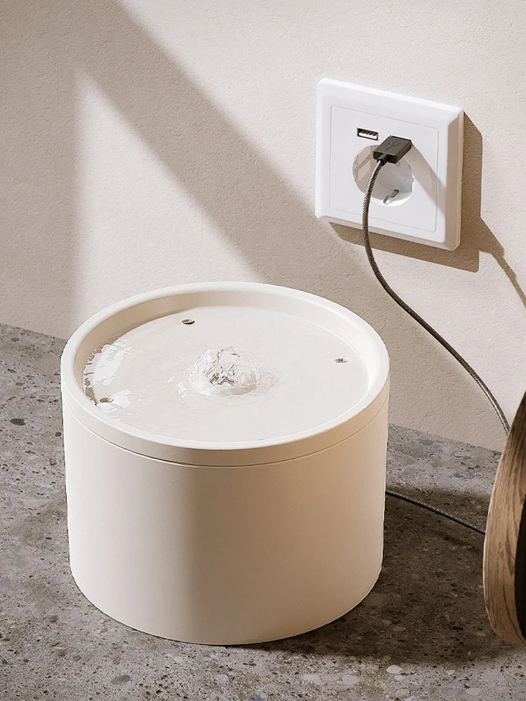 Dispensador de Agua Automático para Mascotas con Bol de Cerámica