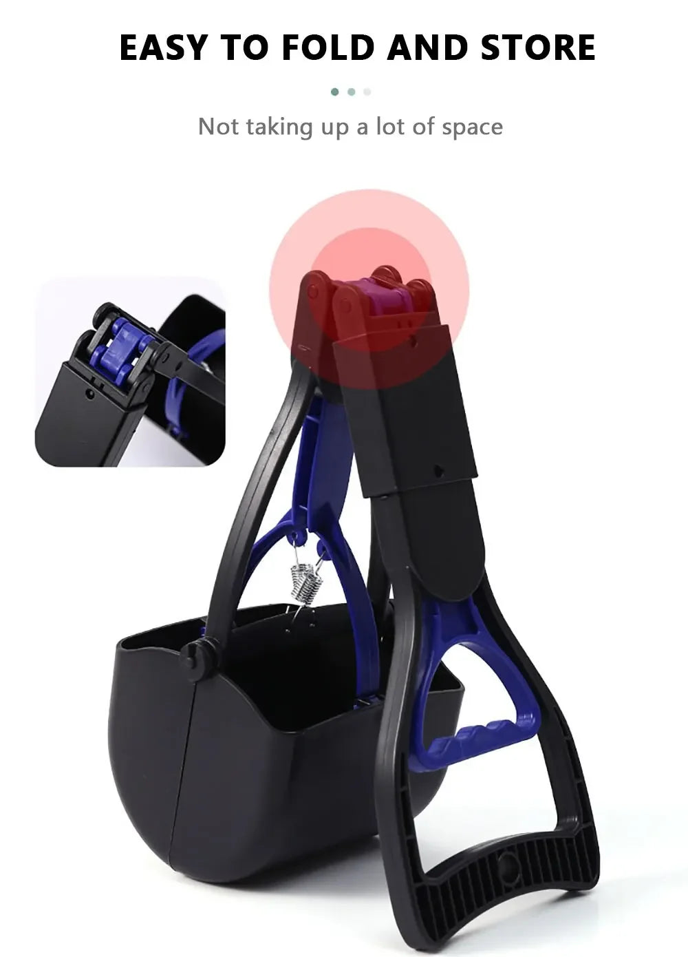 Long-Handle Dog Poop Scooper with Jaw Picker