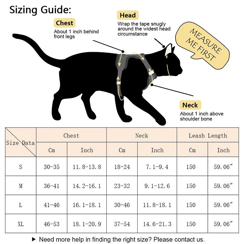 Reflektierendes Netz-Hundegeschirr & Leine Set für Katzen