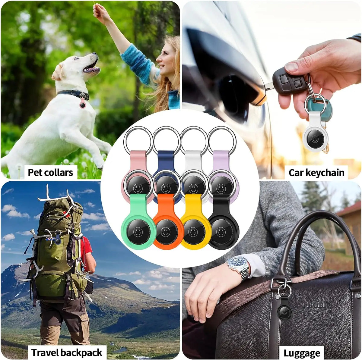 Silicone AirTag Case with Keychain