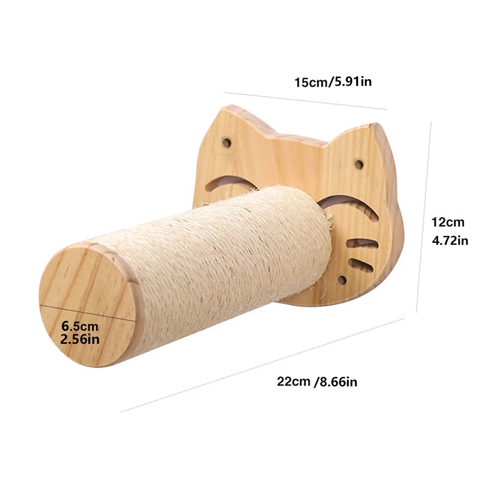 Cat Scratching Post with Sisal and Wood