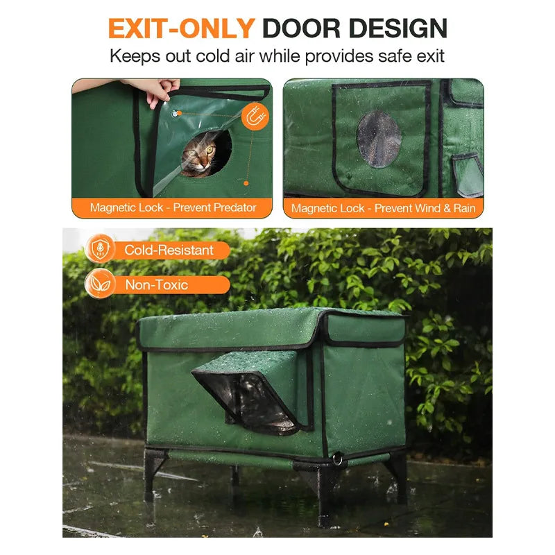 Abri Extérieur Chauffé et Imperméable pour Chat