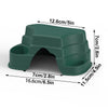 Reptile Hide Cave Decor with 2 Food Bowls